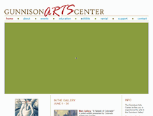 Tablet Screenshot of gunnisonartscenter.org